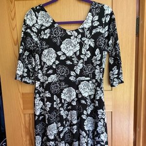 Karina Black and White Floral Dress